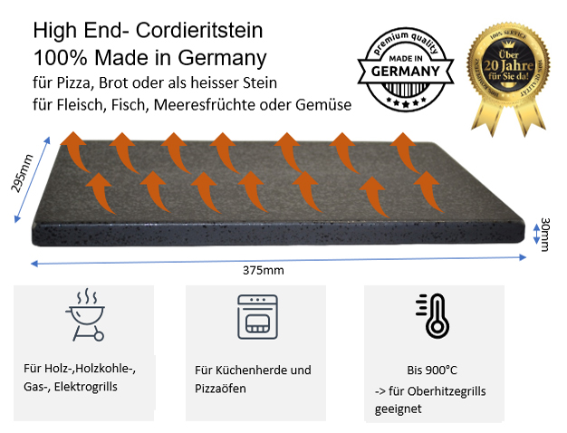 glasierter Brotbackstein aus Cordierit - Vorteile